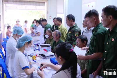 Nga Sơn tầm soát sức khỏe miễn phí cho người dân, tri ân cựu chiến binh