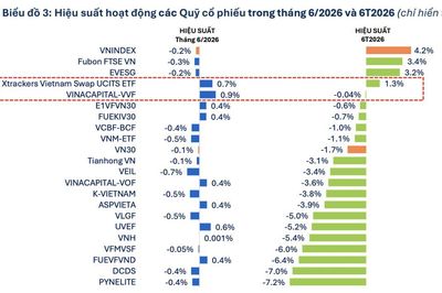 Không chỉ cá nhân, 56 quỹ cổ phiếu cũng báo lỗ nặng trong 6 tháng đầu năm 2026