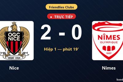 TRỰC TIẾPTrực tiếp Nice vs Nimes: Nice nhân đôi cách biệt