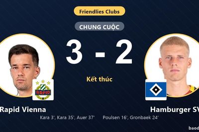 Rapid Vienna ngược dòng hạ Hamburger SV trong trận cầu rượt đuổi