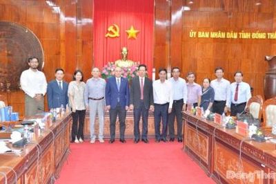 Đồng chí Nguyễn Thành Diệu tiếp, làm việc với Đoàn công tác Đại sứ quán Cộng hòa Kazakhstan tại Việt Nam