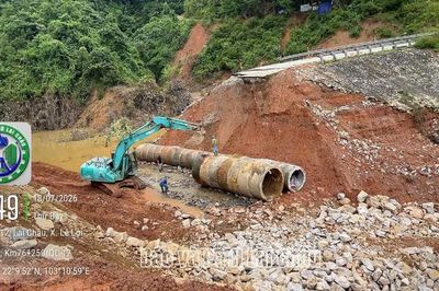 Quốc lộ 12 nối Lai Châu - Điện Biên dự kiến thông xe vào cuối giờ chiều 18/7