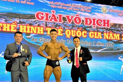 Thể hình Lâm Đồng giành HCV Giải vô địch Thể hình trẻ quốc gia 2026