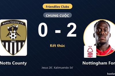 Nottingham Forest vượt qua Notts County ở trận giao hữu CLB