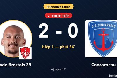 TRỰC TIẾPTrực tiếp Stade Brestois 29 vs Concarneau: Hiệp 2 bắt đầu, Stade Brestois 29 dẫn 2-0