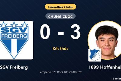 1899 Hoffenheim thắng đậm SGV Freiberg trong trận giao hữu CLB