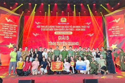 Công an tỉnh Tuyên Quang đoạt giải B tại Hội thi lực lượng tham gia bảo vệ ANTT ở cơ sở giỏi toàn quốc, khu vực phía Bắc