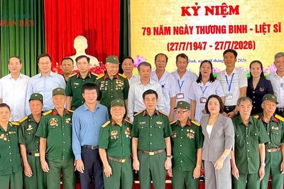 Phó Thủ tướng Phan Văn Giang và Phó Chủ tịch Quốc hội Nguyễn Thị Thanh thăm, tặng quà tại Cơ sở Điều dưỡng thương binh Nho Quan