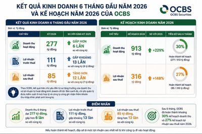 Lãi ròng 6 tháng gấp 12 lần cùng kỳ, OCBS mới đi được 27% kế hoạch lợi nhuận