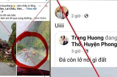 Công an cảnh báo tình trạng tin giả liên quan mưa lũ ở Lai Châu