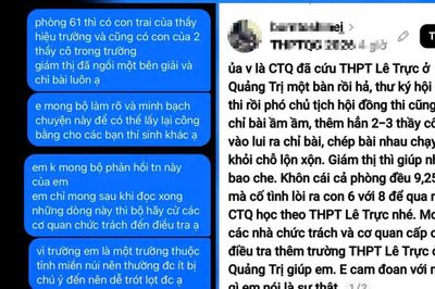 Quảng Trị: Khởi tố 2 bị can liên quan tiêu cực tại điểm thi trường THPT Lê Trực