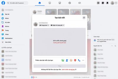 Facebook hoạt động trở lại, nhưng vẫn gặp lỗi đăng ảnh