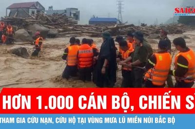 Hơn 1.000 cán bộ, chiến sĩ tham gia cứu nạn, cứu hộ tại vùng mưa lũ miền núi Bắc bộ