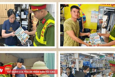Công an xã Vật Lại (Hà Nội) tuyên truyền quy định mới về sử dụng lòng đường, vỉa hè