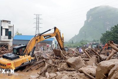Lai Châu nỗ lực thông tuyến Quốc lộ 32 qua khu vực lũ quét tại xã Mường Than