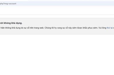 Website Facebook lại gặp sự cố diện rộng