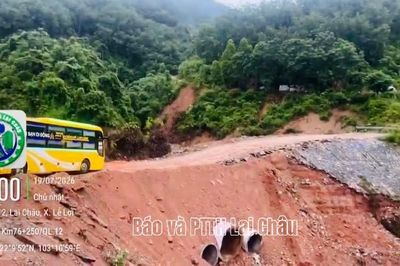 Quốc lộ 12 qua xã Lê Lợi lưu thông bình thường từ 7 giờ ngày 19/7