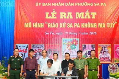 Phường Sa Pa ra mắt mô hình 'Giáo xứ Sa Pa không ma túy'