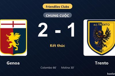 Thống kê trận đấu Genoa 2-1 Trento: Genoa ngược dòng ngoạn mục