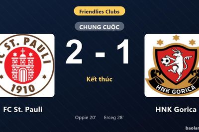 Thống kê trận đấu FC St. Pauli 2-1 HNK Gorica: FC St. Pauli giành chiến thắng chung cuộc