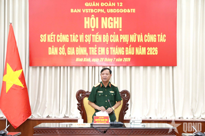 Quân đoàn 12 sơ kết công tác Vì sự tiến bộ của phụ nữ và công tác Dân số, Gia đình và Trẻ em