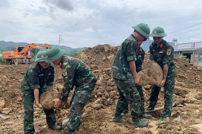Bộ CHQS tỉnh Lai Châu triển khai xây dựng nhà ở cho người dân vùng lũ