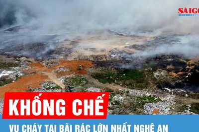 Khống chế vụ cháy tại bãi rác lớn nhất Nghệ An