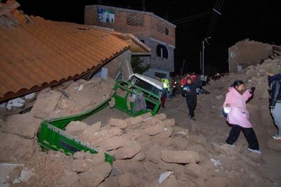 Hiện trường động đất mạnh ở Peru, nhiều người thương vong