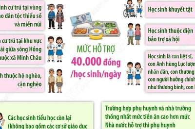 Hà Nội hỗ trợ bữa ăn bán trú cho học sinh tiểu học tối đa 40.000 đồng mỗi ngày