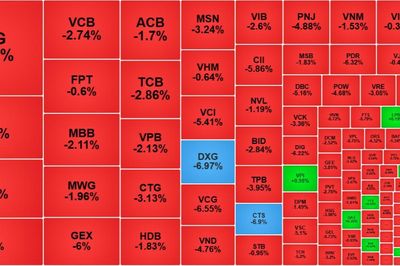 Bán tháo đồng loạt, VN-Index 'phá đáy'