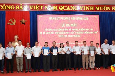 Phường Ngũ Hành Sơn ra mắt 54 Tổ công tác cộng đồng về phòng, chống ma túy