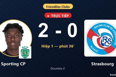 TRỰC TIẾPTrực tiếp Sporting CP vs Strasbourg: Sporting CP nhân đôi cách biệt