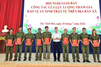Công an xã Tây Ninh Hòa kiện toàn 9 tổ bảo vệ an ninh, trật tự ở cơ sở