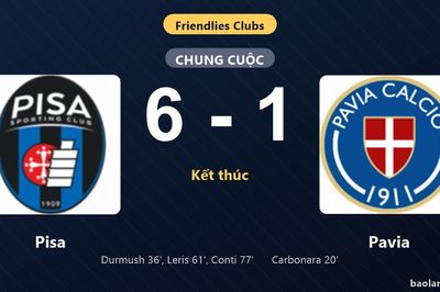 Thống kê trận đấu Pisa 6-1 Pavia: Pisa ngược dòng ngoạn mục