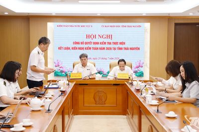 Kiểm tra việc thực hiện kết luận, kiến nghị kiểm toán tại Thái Nguyên