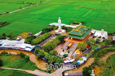 Chùa Hưng Thiện: Vẻ đẹp linh thiêng giữa đồng xanh