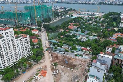 Lộ diện hình hài đường 90m giữa lòng Hồ Tây