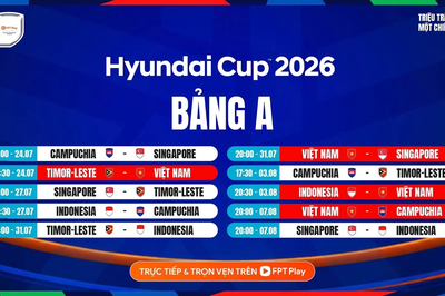 Lịch thi đấu đội tuyển Việt Nam tại vòng bảng ASEAN Cup 2026
