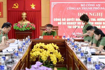 Cục Hồ sơ nghiệp vụ (Bộ Công an) kiểm tra, hướng dẫn công tác hồ sơ nghiệp vụ tại Công an TP Đà Nẵng