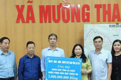 Lào Cai hỗ trợ Lai Châu 3 tỷ đồng khắc phục hậu quả mưa lũ