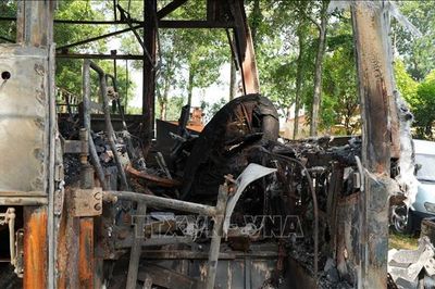 Vụ cháy xe khách khiến 7 người tử vong: Hai trẻ em bị bỏng đã vượt qua nguy hiểm
