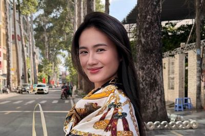 Hoa hậu Ý Nhi khoe nhan sắc rạng rỡ khi dạo phố