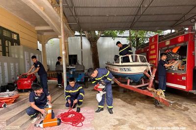Phòng Cảnh sát PCCC&CNCH sẵn sàng phương án phòng, chống thiên tai, tìm kiếm cứu nạn mùa mưa bão