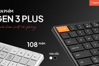 Cận cảnh HyperWork Gen 3 Plus: Bàn phím 108 phím mỏng 10mm tối ưu cho nhập liệu