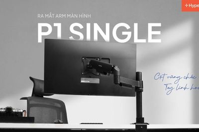 Tay đỡ màn hình HyperWork P1 Single: Giải pháp tối ưu không gian và cải thiện công thái học
