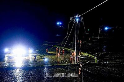 Công ty Điện lực Lai Châu cơ bản khôi phục cấp điện cho vùng lũ Mường Than