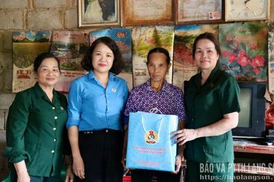 Liên đoàn Lao động, Hội Cựu thanh niên xung phong tỉnh thăm, tặng quà gia đình thương binh, liệt sĩ