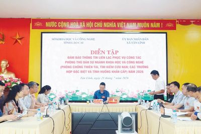 Lào Cai diễn tập bảo đảm thông tin liên lạc trong tình huống thiên tai, sạt lở khẩn cấp