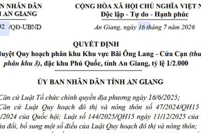 Quy hoạch phân khu 4.400ha tại Bãi Ông Lang - Cửa Cạn: Tầm nhìn đô thị sinh thái Phú Quốc