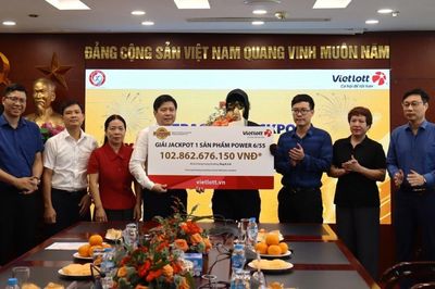 Người chơi Hàn Quốc làm việc tại Bắc Ninh trúng xổ số tự chọn Power 6/55 của Vietlott hơn 102 tỷ đồng